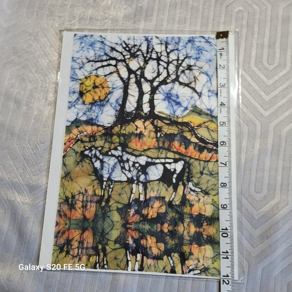 Holsiein Cows Below Autumn Trees Custom Printed Fabric Art by Carol Law Conklin - Picture 10 of 11